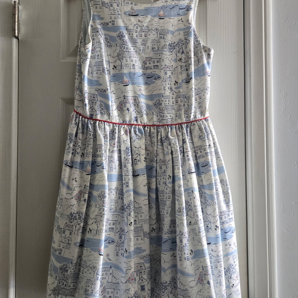 Next Kids Dress with Nautical Print - Blue and White